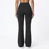 Calça Fitness Elástica para Mulheres, Cintura Alta, Estilo Europeu e Americano, Emagrecedora, Levanta Bumbum, Slim Fit, Boca Larga, Yoga, Roupa Esportiva Versátil