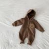 Macacão de Fleece Espesso para Crianças 2026 para Outono e Inverno, Macacão com Tema de Urso para Recém-Nascidos, Macacão com Forro de Fleece para Meninos e Meninas