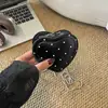 Bolso pequeño de moda transfronterizo para mujer 2026 verano nuevo versátil de lunares con cadena bandolera de un solo hombro bolso de corazón