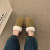 Chinelos de Pelúcia Únicos de Alta Qualidade para Mulheres, Super Estilosos de Inverno, Sapatos Preguiçosos tipo Birkenstock com Forro de Lã, Roupa de Exterior de Celebridade da Internet
