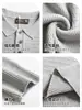 Suéter de Tricô Gola Alta Cor Sólida Estilo Old Money Masculino Textura Ondulada Caimento Solto Manga Longa Pulôver Top Masculino