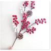 Suministro de decoración navideña, ambiente de flores artificiales, enchufable, personalizado, decoración de múltiples ramas, bayas navideñas, cono rojo, esquejes de piñas