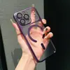Funda magnética para teléfono Iphone17Promax, mate, electrochapada, esmerilada, adecuada para Apple 16, cubierta protectora para lente 15