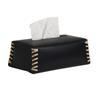 Caixa de Lenços de Couro de Luxo Leve, Caixa de Papel para Sala de Estar, Mesa de Centro Criativa, Mesa de Escritório Nórdica de Alto Nível, Alto Nível Simples para Casa Carro
