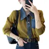 Cardigan de Punto Patchwork con Cuello de Polo Casual para Mujer Otoño/Invierno 2026, Aspecto de Dos Piezas con Cuello de Mezclilla, Tendencia