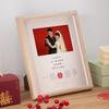 Marco de fotos de certificado de matrimonio creativo, decoración, certificado de matrimonio, registro conmemorativo, marco de fotos de madera de 10 pulgadas, colección de libros de bodas, marco de palabras Xi