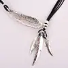 Fabricante Europeu e Americano Pena Folha Diamante Corda de Couro Preto Colar com Borla Multicamadas Corrente para Clavícula Feminina Corrente para Suéter Aliexpress