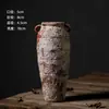 Cerâmica Rústica Estilo Antigo de Jingdezhen Porcelana Arte Arranjo de Flores para Desktop Estilo Chinês Novo com Flores Artificiais Decoração Retro de Luxo Leve