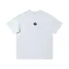 25Fw Passarela Espacial Espuma Estampada Rua Alta Solta Gola Redonda Par de Camiseta de Manga Curta Verão