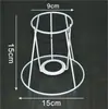 Estrutura para Abajur DIY Tecelagem com Corda Artesanal Abajur Suporte de Lâmpada Luminária de Mesa Redonda Quadrada Ferragens Acessórios de Estrutura de Ferro