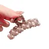 Pinza Elegante Rosa Perla Estilo Coreano Sensación de Alta Gama Clip Lateral para Flequillo de Cristal Nuevo Estilo Pinza para Cabello Rebelde Pinza para Recoger la Mitad del Cabello Accesorios para el Cabello