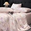 Juego de Cuatro Piezas de Cama Lyocell Tencel, Elegantes Sábanas de Seda Helada, Lujo Accesible Funda de Edredón Suave como la Seda para Dormir sin Ropa Tres Piezas