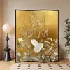 Biombo Vintage Floral y de Pájaros Estilo Francés para Sala de Estar, Biombo Móvil Minimalista Moderno para Oficina, Vestíbulo, Dormitorio y como Divisor de Ambientes