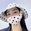 Mascarilla Sombrero Protector Solar Color Sólido Primavera 2024 Cubre Rostro Integrado Moda Resistente al Viento Protector Solar para Exteriores Ciclismo Transpirable Cosecha de Té
