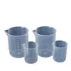 Béquer de Plástico 250ml com Marcações de Escala, Copo Medidor Sem Alça, Béquer Graduado, Béquer de Plástico PP 1000ml