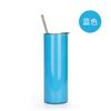 Taza Recta de Acero Inoxidable para Pajilla con Transferencia Térmica 600ml Taza de Agua Personalizada DIY Foto Impresa Logo Pajilla Termo Taza