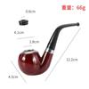 Pipa de Resina Nueva Cigarrillo Doble Propósito Clásica Curva Pipa Clásica de Cazoleta de Metal Removible y Lavable Ventas Directas al Mayoreo Transfronterizas