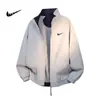Chaqueta de Color de Contraste con Cuello Alto para Hombre, Nueva Chaqueta de Béisbol sin Capucha Retro Americana de Primavera y Otoño, Chaqueta Casual para Pareja para Mujer