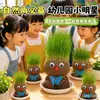 Una Planta Pequeña en Maceta Que Florece al Regarla sobre el Cabello de una Muñeca de Cabello Largo, Adecuada para la Observación del Crecimiento de Plantas en Jardín de Infancia, Fácil de Cuidar y Mantener por Niños