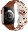 Baishengxin es Adecuado para Correas de Apple Watch, Correa de Silicona Bicolor con Grabado Láser de Flor de Bauhinia para Appleiwatch
