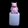 Molde de silicona para pastel de mousse de oso sentado tridimensional 3D, bricolaje, helado, pudín, decoración de pasteles, horneado, yeso, gota de pegamento