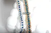Cadena de Pedrería Soldada de Tres Filas 8+16+8 Cadena de Pedrería Densa Electroplateada Cadena de Pedrería Versátil Accesorios para Joyería DIY