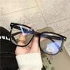 30017 Red de Internet marco grande transparente anti-luz azul espejo plano para hombres y mujeres con el mismo grado ajustable al por mayor montura de gafas lisa