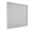 Venta al por mayor del fabricante Personalizado Estilo Minimalista Vidrio Templado Espacio Pequeño Baño Tres Eslabones Acero Inoxidable Corrediza Cabina de Ducha