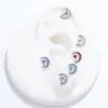 Liga de Titânio F136 Lua Nova Lábio Unha Aobao Dentes Internos Lábio Unha Arco Flor Triangular Strass Multi-estilo Anel de Lábio