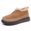 Botas de Neve Femininas Inverno Novo Estilo Botas Casuais Femininas com Solado Macio Sapatos de Algodão Femininos Aconchegantes Espessados Slip-on