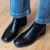 Botines Cortos para Mujer Chuyuji 2026 Nuevo Otoño Invierno Marrón Tacón Grueso Botines Franceses Tobilleros Ajuste Delgado Botas Martin Huizhou