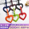 Etiqueta de equipaje con forma de corazón dulce transfronteriza con etiqueta con logotipo de firma, cuero PU, etiqueta de embarque colgante de moda anti-pérdida, personalizable