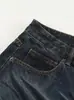 Shorts de Mezclilla Desgastados Estilo Retro Americano Nanxia Nuevo Estilo Verano para Hombre, Pantalones Rectos Holgados de Cinco Puntos, Pantalones Versátiles de Moda