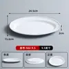 Vajilla de moda imitación porcelana para hot pot, plato de res de Chaozhou, plato ovalado para hot pot, plato para guarnición, plato de presentación de res recién cortado para uso comercial
