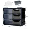 Caja de almacenamiento de pared para componentes electrónicos, gabinete de cajones a prueba de humedad, caja volcable de tapa abierta, cesta de material, plástico engrosado, duradera, tamaño grande