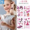 Pegatina de tatuaje temporal con purpurina rosa de Barbie, maquillaje facial avanzado, para fiesta, esquina del ojo, transfronterizo