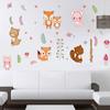 Adesivos de parede de desenho animado de animal raposa para quarto de criança sala de estar quarto decorativos autoadesivos AY90102