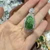 Pingente Ruyi verde brilhante de Jadeíta A natural para mulheres, acessório da moda, pingente decorativo versátil para DIY