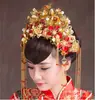 Novo Vestido de Noiva Xiuhe Estilo Chinês Retrô Adorno de Cabeça Vestido Antigo Acessórios de Cabelo Coroa de Fênix Cheongsam Jaqueta Dragão e Fênix Adorno de Cabeça Coroa