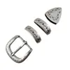Hebilla de Cinturón de Metal con Patrón Étnico Dh Europeo y Americano Seleccionado Cuidadosamente Aleación de Tangcao de Alto Grado Estilo Chino Cinturón de 3.0 cm Juego de Cuatro Piezas