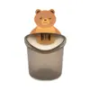 Taza para Cepillo de Dientes y Estante para Pasta de Dientes con Forma de Oso para Baño, Taza de Almacenamiento con Forma de Oso Drenante Montada en la Pared sin Perforaciones