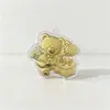 Chaveiro Pingente Moeda de Ouro Puro 999 Ano do Cavalo Acessório de Bolsa Brinde Promocional