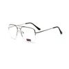 18106 Gafas de estilo coreano de moda con montura grande, de medio metal, para mujer, con espejo plano, montura cuadrada 2020.