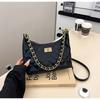 Bolsa de Corrente Lingge Feminina Grande Capacidade 2024 Nova Moda Outono e Inverno Design de Nicho Bolsa Transversal Bolsa Dumpling para o Dia a Dia