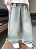 Jeans de Primavera y Otoño para Niños 2026 Nuevos Pantalones Largos de Otoño de Moda para Niños, Pantalones Trendy Rectos Sueltos para Niños Pequeños