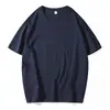 Camisetas de manga corta 190g de algodón puro para primavera y verano, camisetas blancas lisas de manga corta para parejas, camisetas de color liso, fábrica mayorista para uniformes escolares