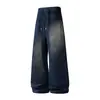 Novas calças casuais masculinas de outono e inverno feitas de algodão chinês, peso pesado, corte solto, estilosas e da moda, calças tie-dye versáteis para homens
