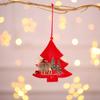 Comercio exterior transfronterizo nuevas decoraciones navideñas de tela estrella de cinco puntas árbol de Navidad alce de madera pequeños adornos colgantes