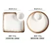 Prato para Dumpling com Recipiente para Vinagre Prato Criativo de Cerâmica Utensílios de Mesa Domésticos para Hotel Prato para Pratos Frios Prato Quadrado para Dumpling Prato Japonês
