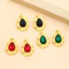 Nuevos pendientes cuadrados elegantes de estilo retro de Hong Kong de moda de verano, pendientes de estilo gota de agua dorados asiáticos antiguos.
